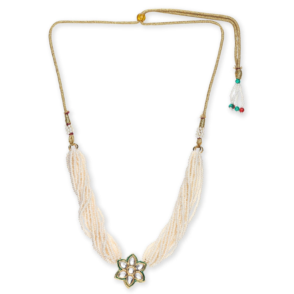 Ruby Raang Studio Gold-Toned & White Gold-Plated Handcrafted Necklace