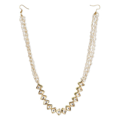 Ruby Raang Studio Pearl Kundan Hair Band