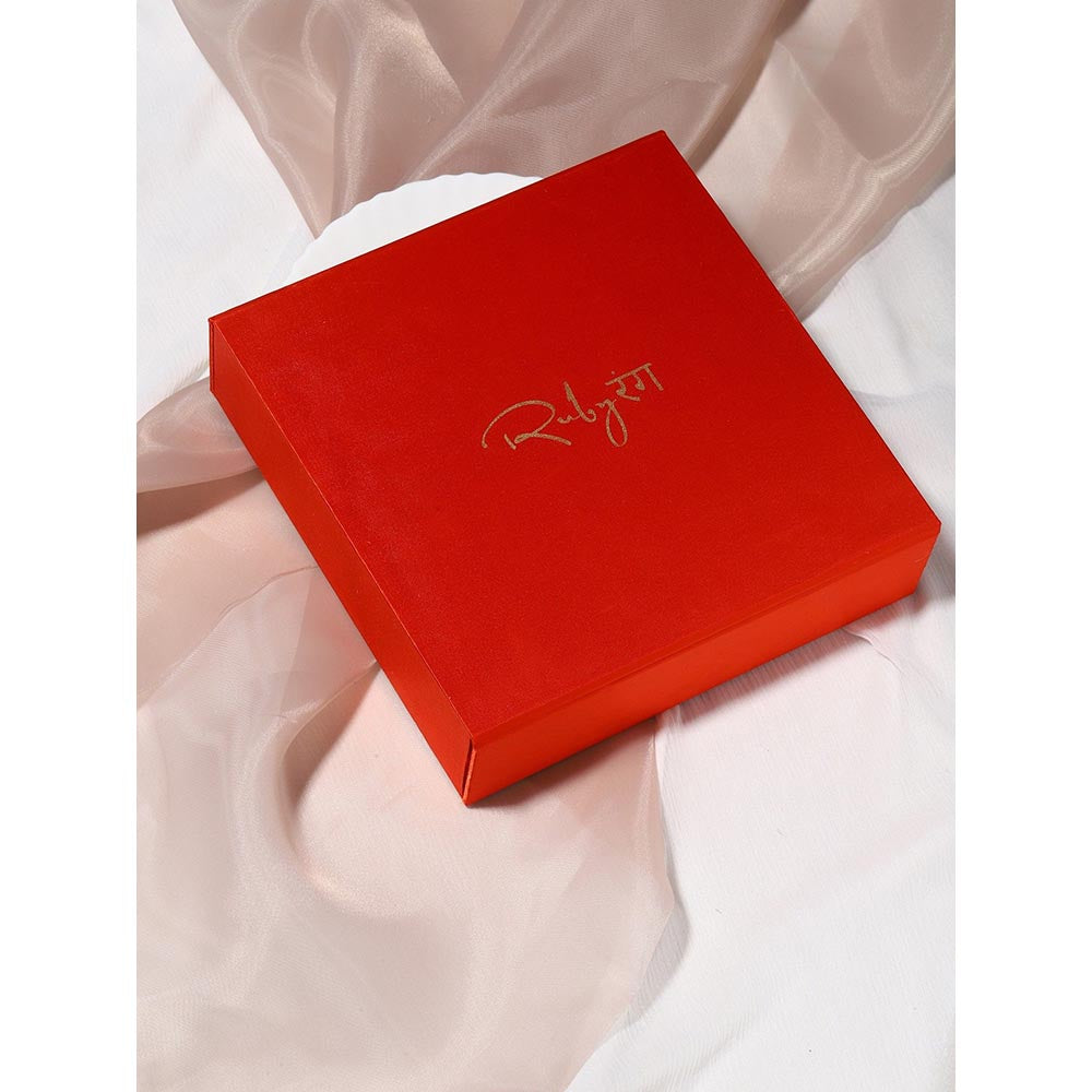 Ruby Raang Studio Gold Plated Kundan Studded Maang Tikka Jhoomar