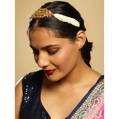 Ruby Raang Studio Kundan Beaded Hair Band