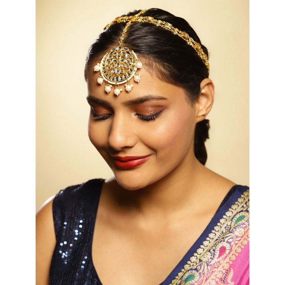 Ruby Raang Studio Kundan Matha Patti