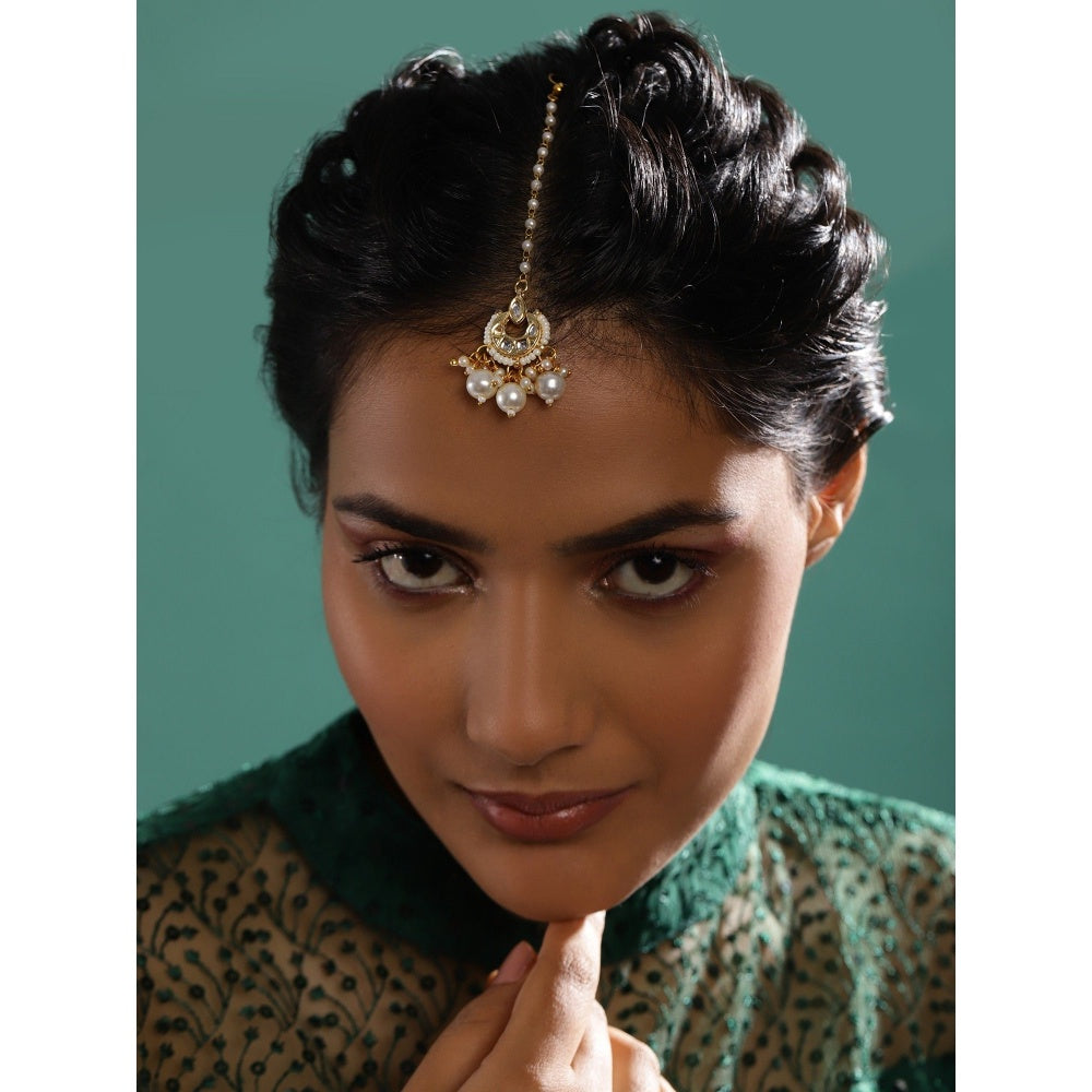 Ruby Raang Studio Kundan Maang Tikka