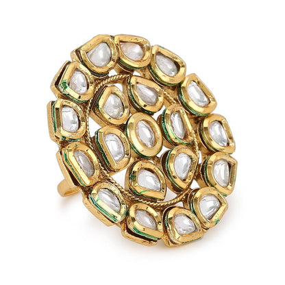 Ruby Raang Studio Kundan Cocktail Ring