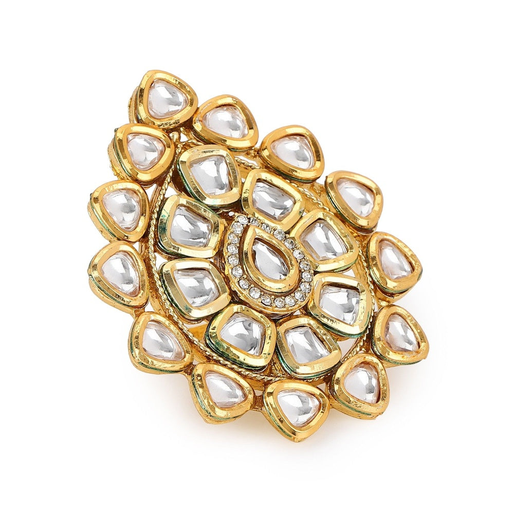 Ruby Raang Studio Kundan Cocktail Ring