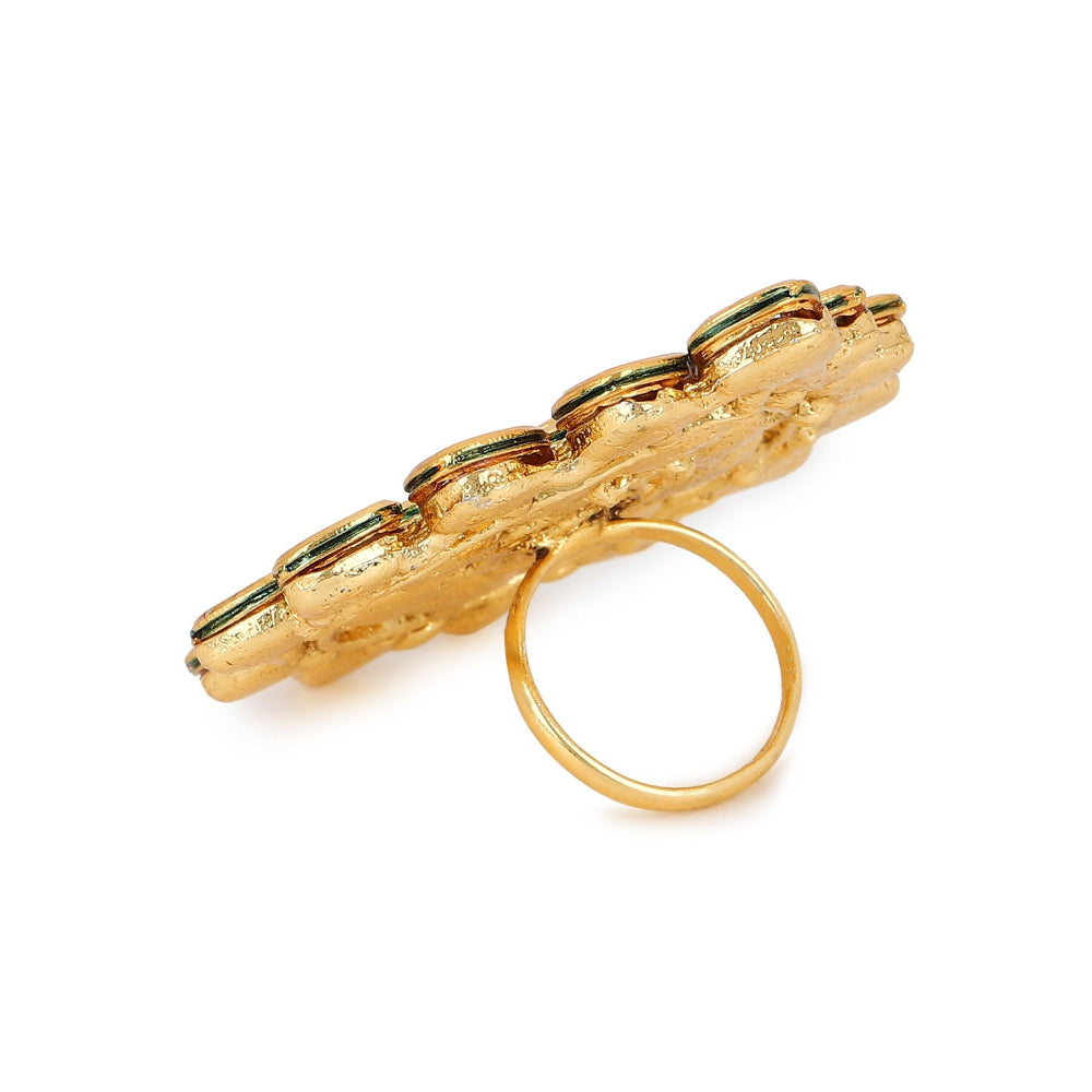 Ruby Raang Studio Kundan Cocktail Ring