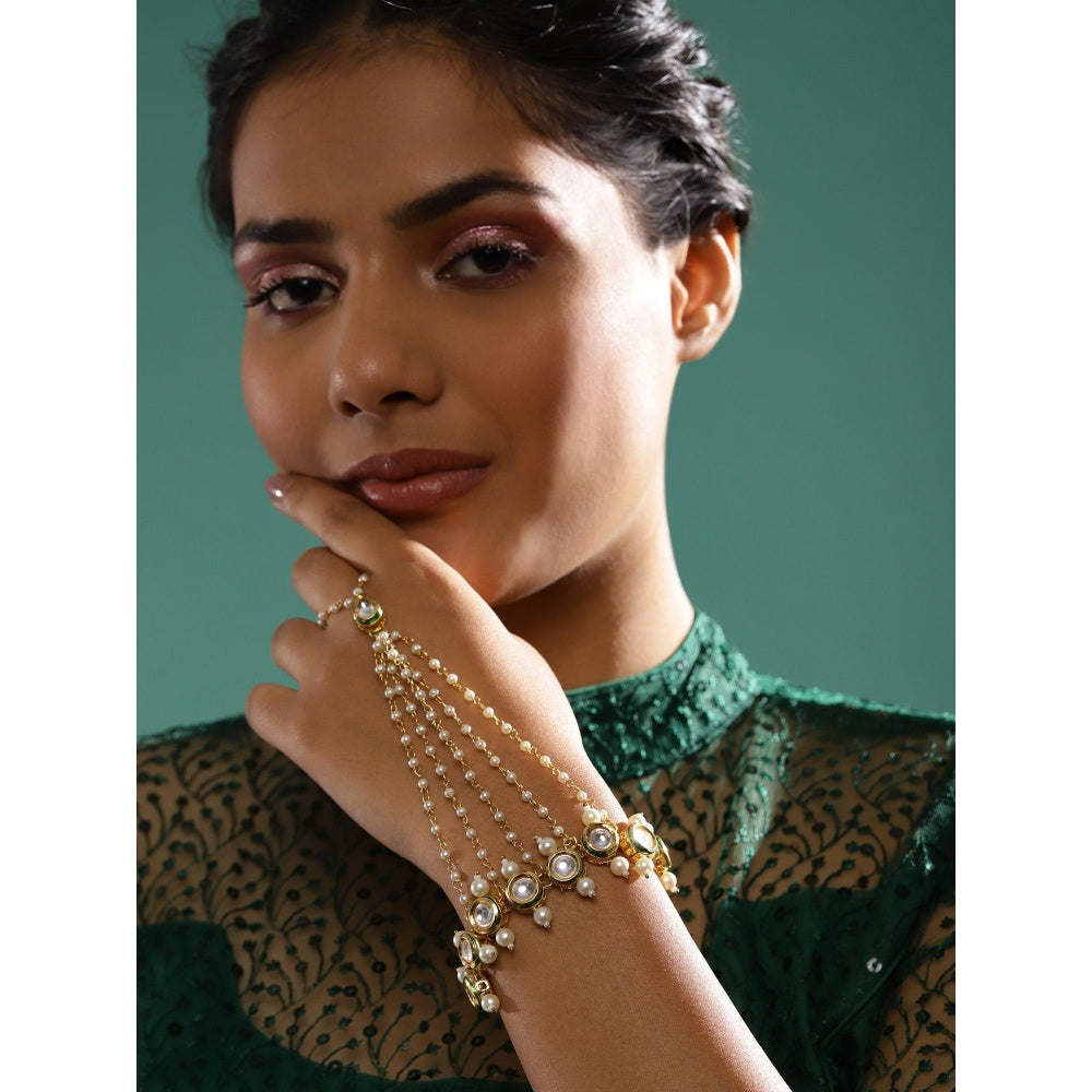 Ruby Raang Studio Kundan Hand Harness
