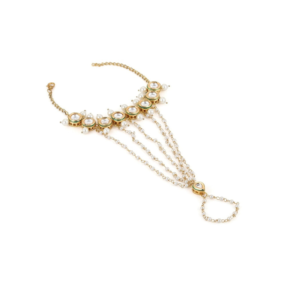 Ruby Raang Studio Kundan Hand Harness