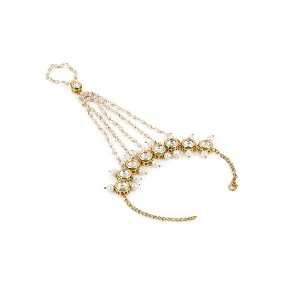 Ruby Raang Studio Kundan Hand Harness