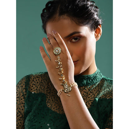 Ruby Raang Studio Kundan Hand Harness