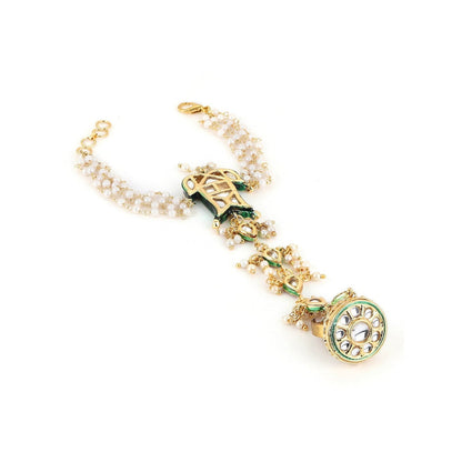 Ruby Raang Studio Kundan Hand Harness