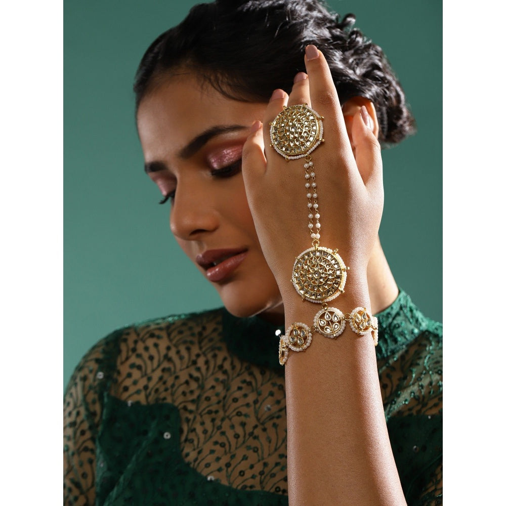 Ruby Raang Studio Kundan Hand Harness