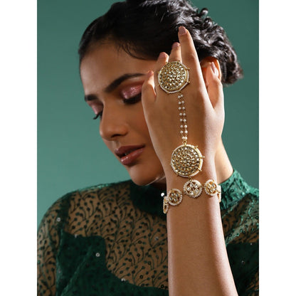 Ruby Raang Studio Kundan Hand Harness