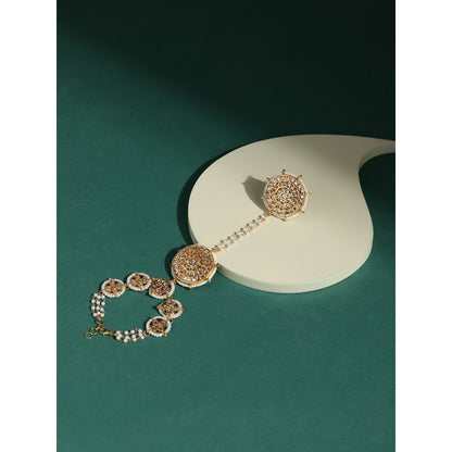 Ruby Raang Studio Kundan Hand Harness