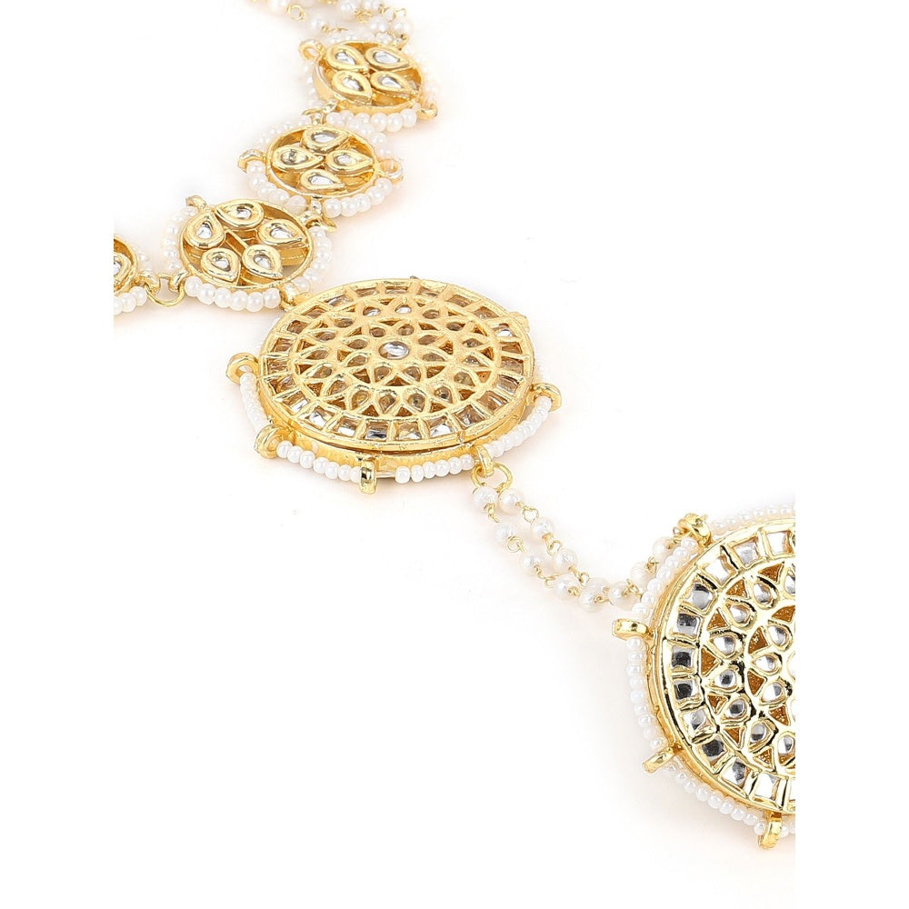 Ruby Raang Studio Kundan Hand Harness