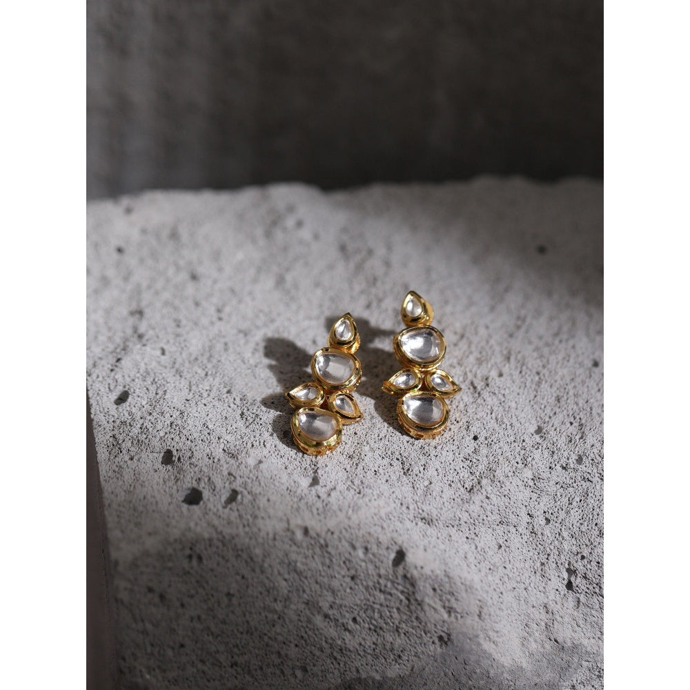 Ruby Raang Studio Kundan Drop Earrings