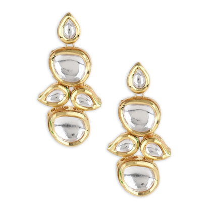 Ruby Raang Studio Kundan Drop Earrings