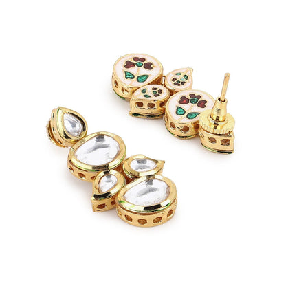 Ruby Raang Studio Kundan Drop Earrings