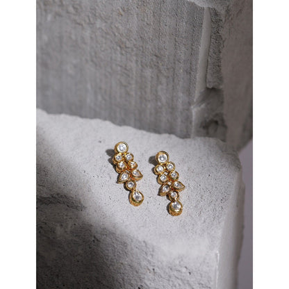 Ruby Raang Studio Kundan Drop Earrings