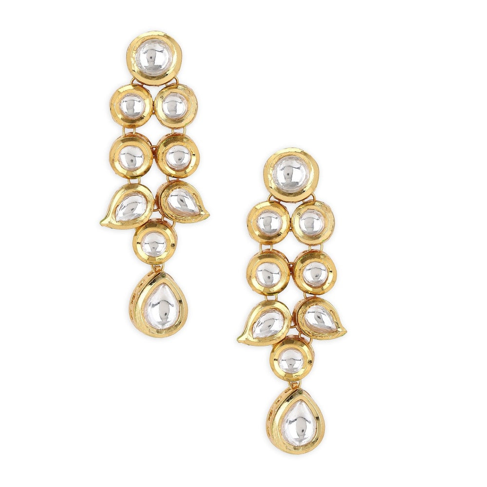 Ruby Raang Studio Kundan Drop Earrings