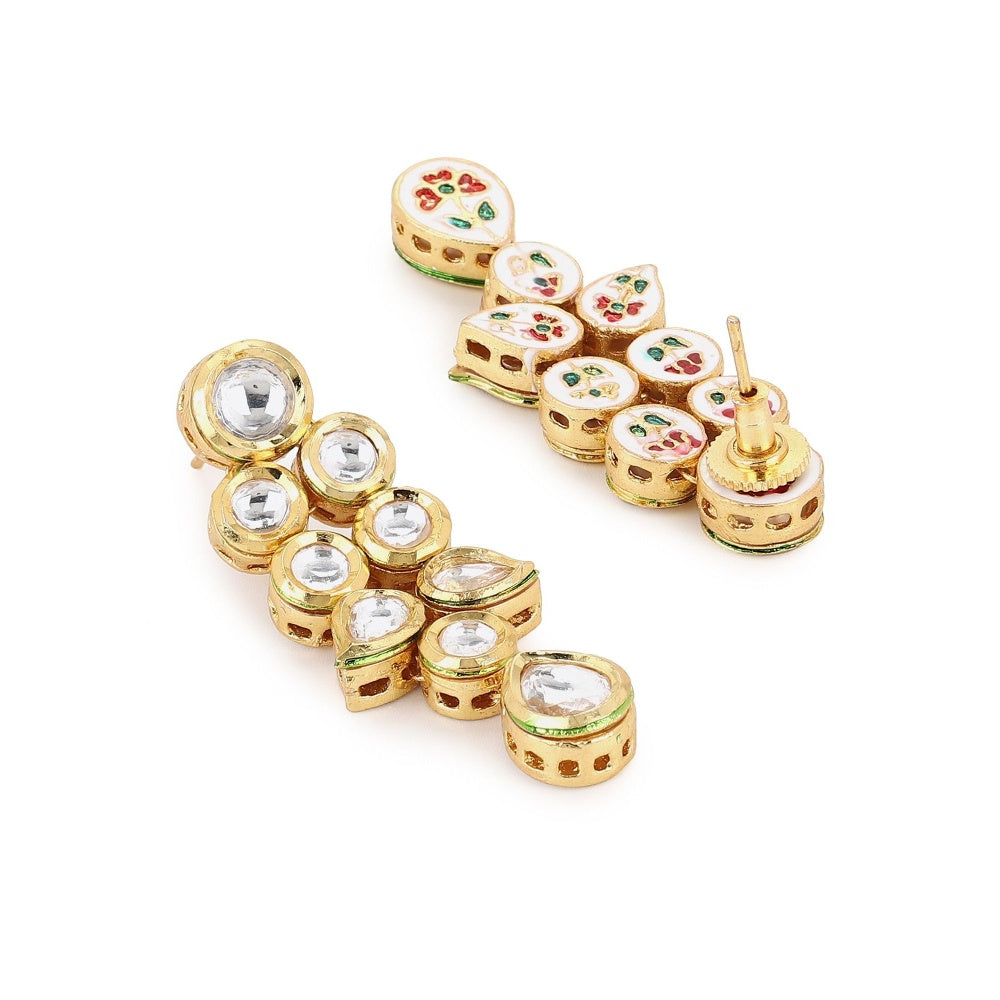 Ruby Raang Studio Kundan Drop Earrings