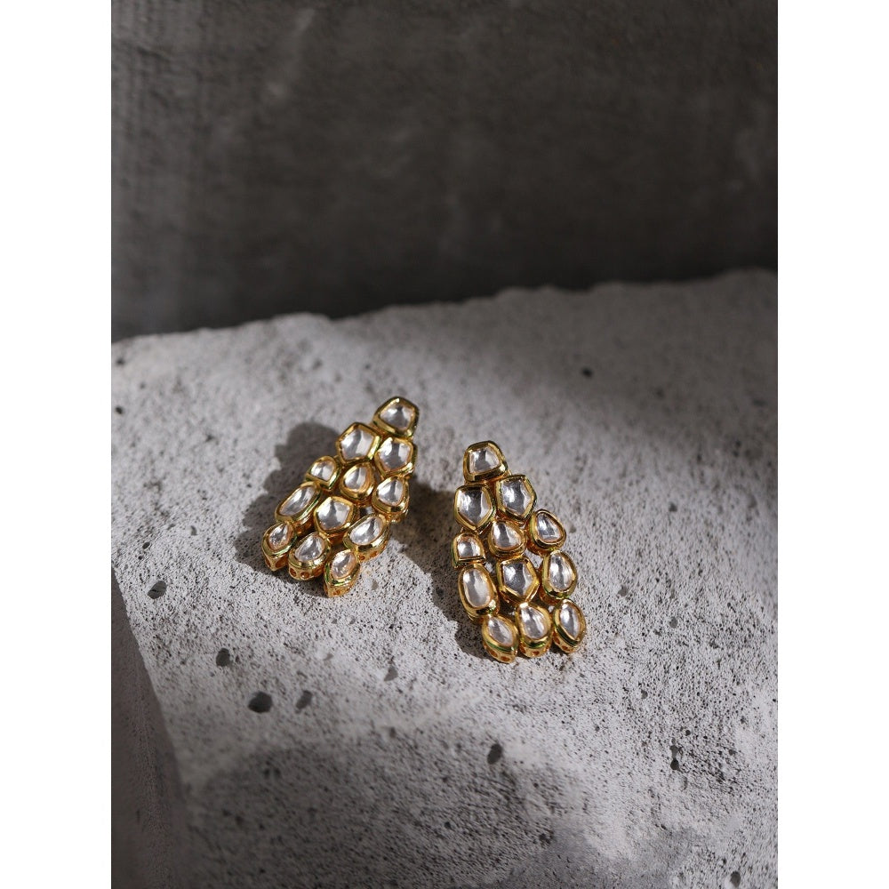 Ruby Raang Studio Kundan Drop Earrings