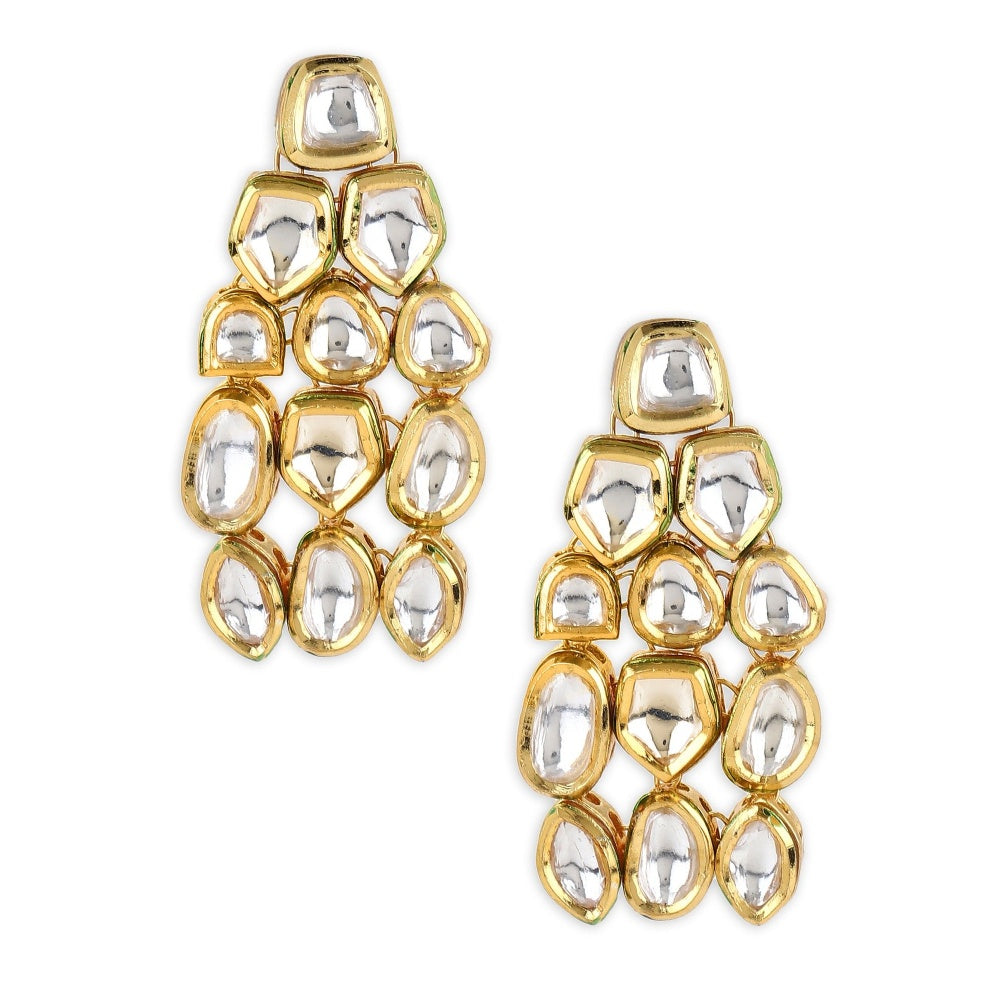 Ruby Raang Studio Kundan Drop Earrings