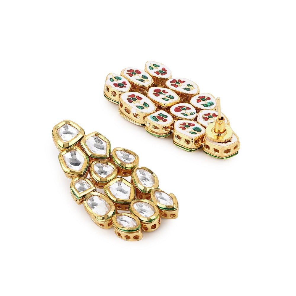 Ruby Raang Studio Kundan Drop Earrings