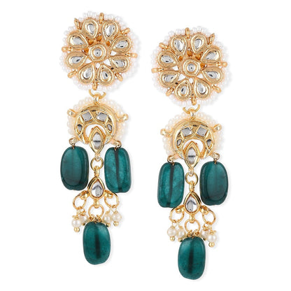Ruby Raang Studio Kundan Drop Earrings
