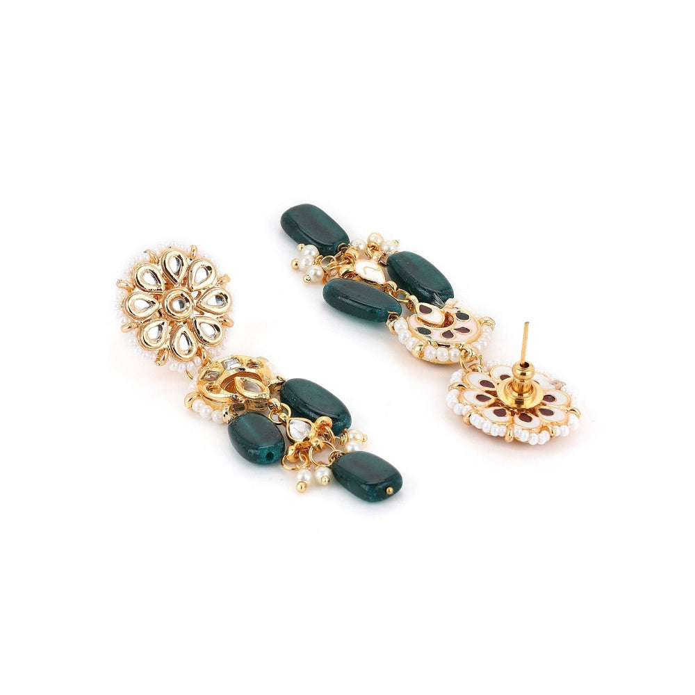 Ruby Raang Studio Kundan Drop Earrings