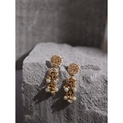 Ruby Raang Studio Kundan Drop Earrings