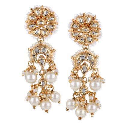 Ruby Raang Studio Kundan Drop Earrings
