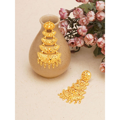 Ruby Raang Studio Golden Dangler Earrings