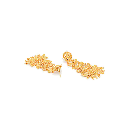 Ruby Raang Studio Golden Dangler Earrings