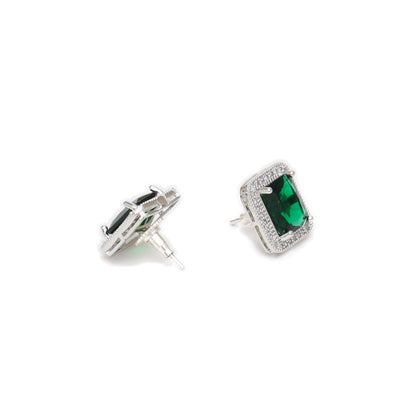Ruby Raang Studio Green Stone Studs