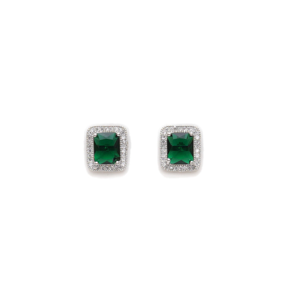 Ruby Raang Studio Green Stone Studs