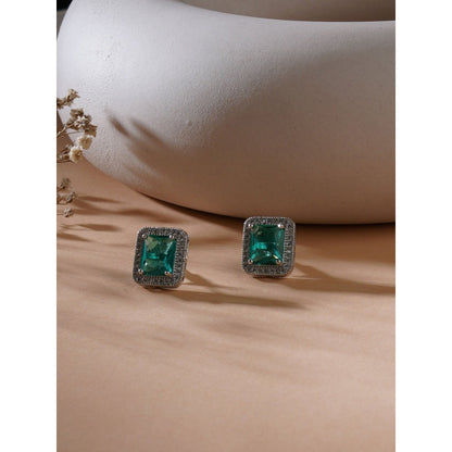 Ruby Raang Studio Ocean Green Stone Studs