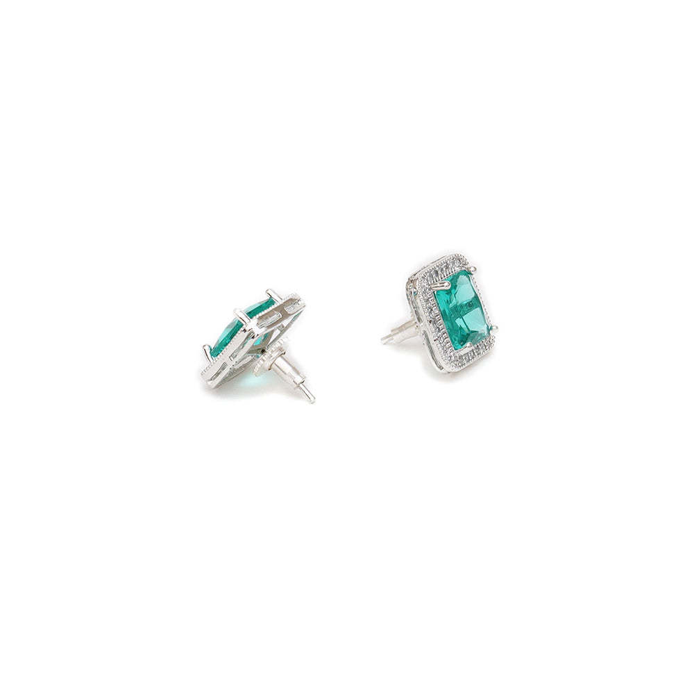 Ruby Raang Studio Ocean Green Stone Studs