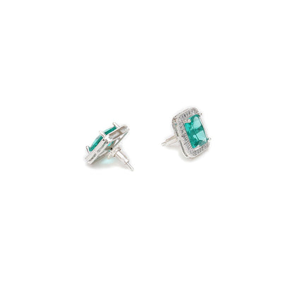Ruby Raang Studio Ocean Green Stone Studs