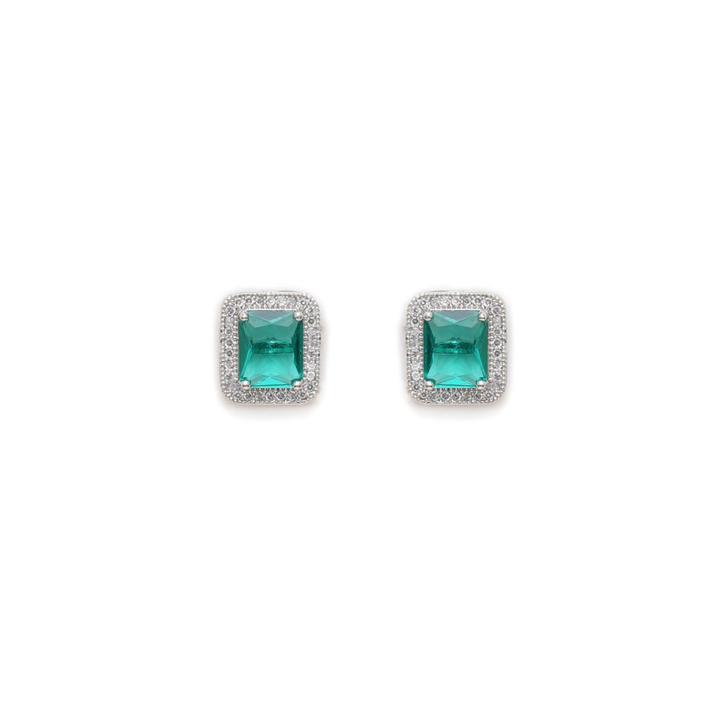 Ruby Raang Studio Ocean Green Stone Studs