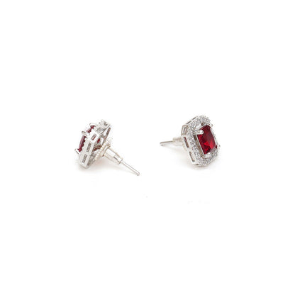 Ruby Raang Studio Maroon Stone Studs