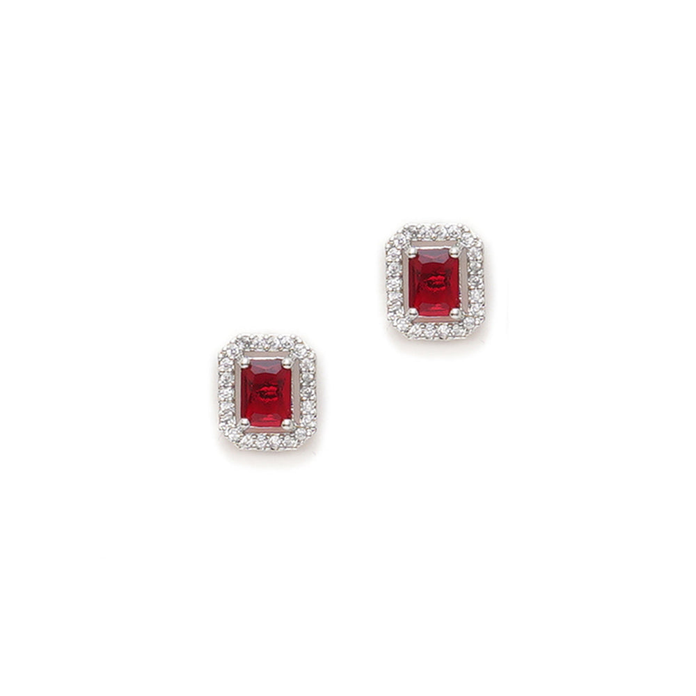 Ruby Raang Studio Maroon Stone Studs