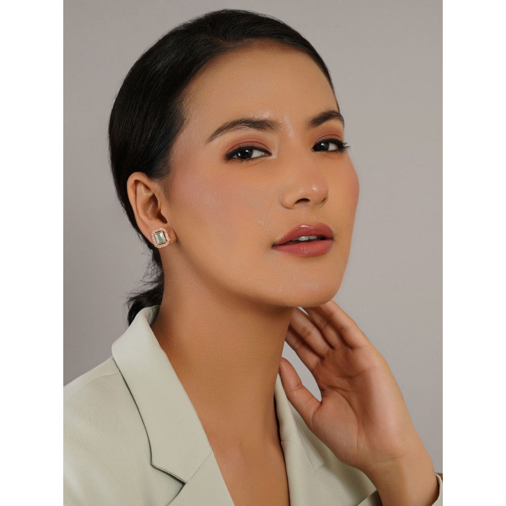Ruby Raang Studio Mint Green Stone Studs