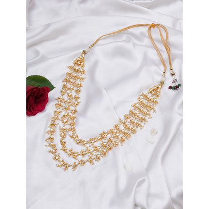 Ruby Raang Studio Layered Pearl and Kundan Necklace