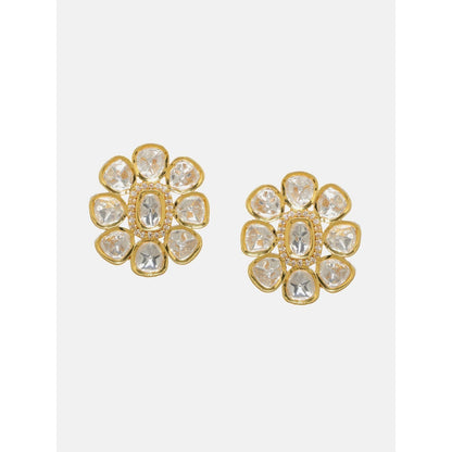 Ruby Raang Studio Oversized Round Kundan Studs