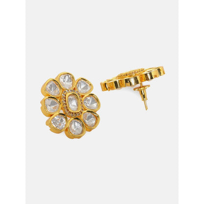 Ruby Raang Studio Oversized Round Kundan Studs