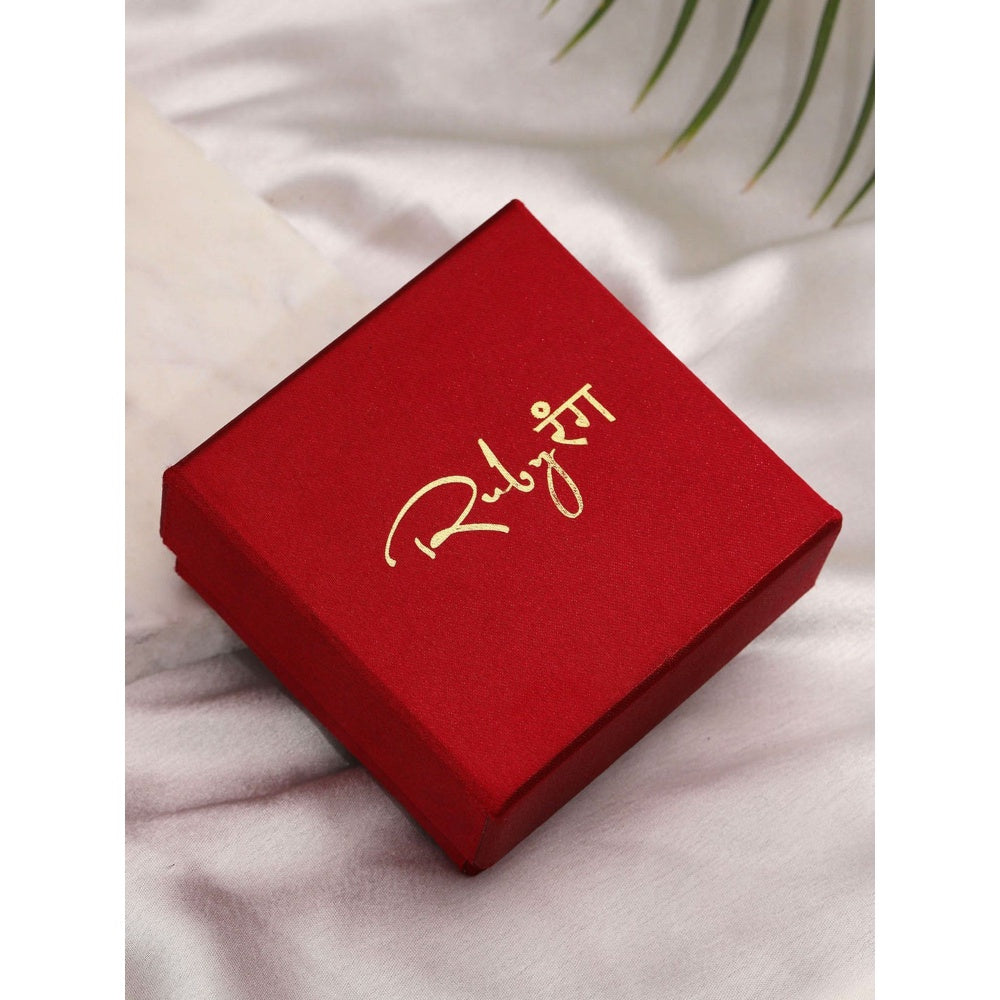 Ruby Raang Studio Kundan Ring With Pearls