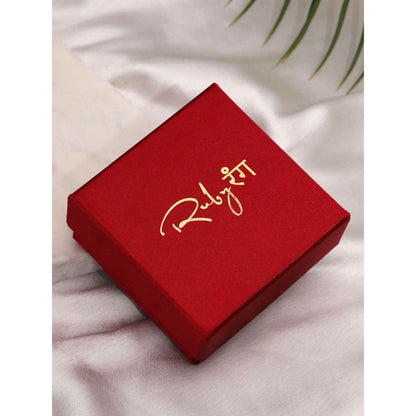 Ruby Raang Studio Kundan Ring With Pearls