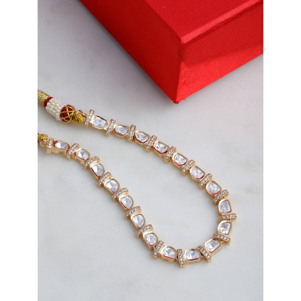 Ruby Raang Studio Kundan And American Diamond Necklace