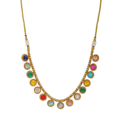 Ruby Raang Studio Multi Coloured Stone In Gold Jewellery Sets