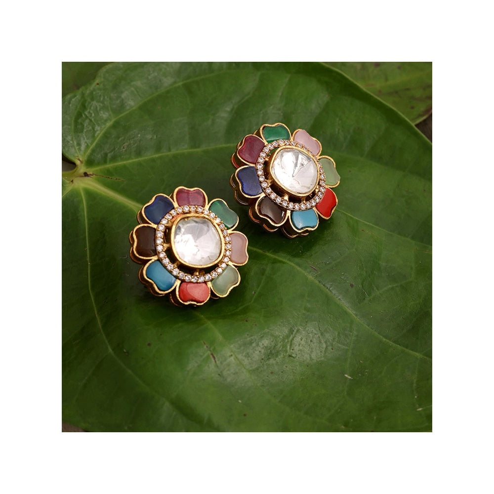 Ruby Raang Studio Round Multi Stud Earrings